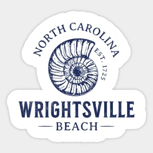 Wrightsville Beach, NC Summertime Vacationing Seashell Sticker